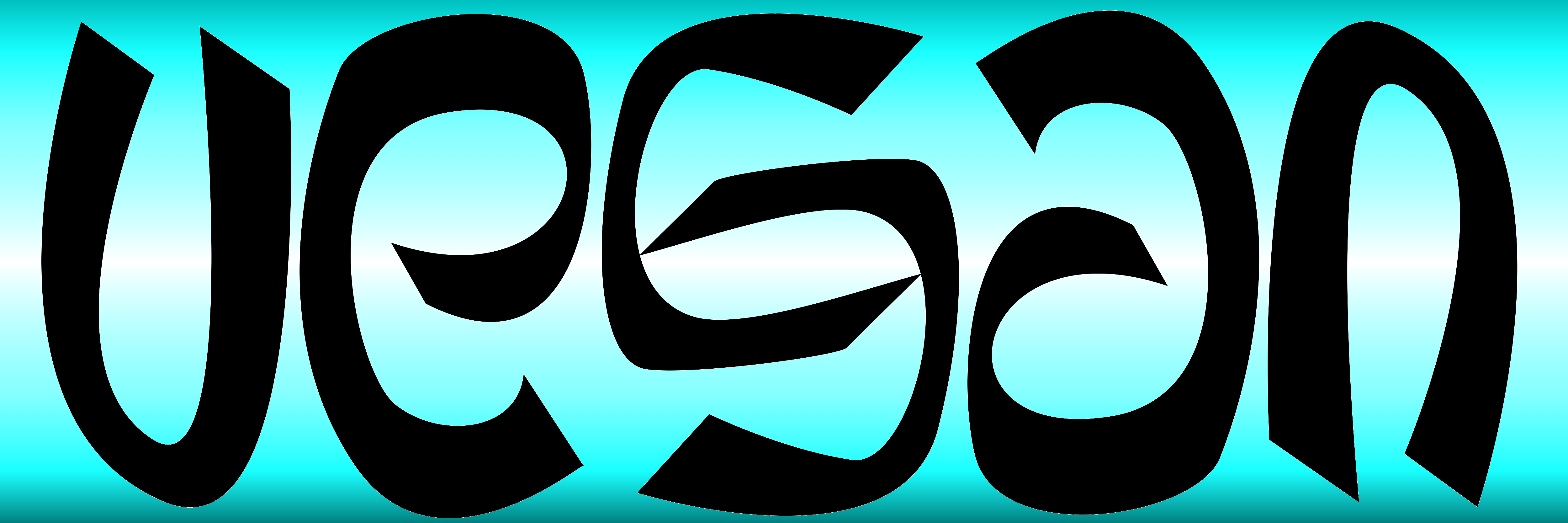 Vegan Ambigramm Art Image